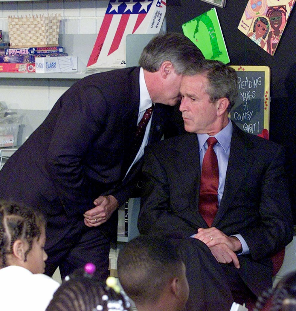 george-bush-reactie-teract-terorist-11-septembrie-2001